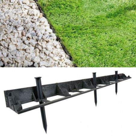 Pin pentru fixare separator gazon, lungime 20 cm, plastic, negru