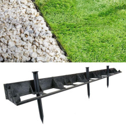Cuie plastic pentru fixare separator gazon, lungime 20 cm, negri