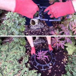 Cuie plastic pentru fixare separator gazon, lungime 20 cm, negri