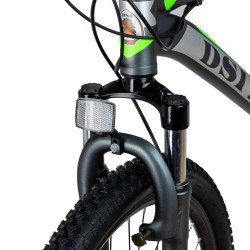 Bicicleta Mountain Bike, roti 26 inch, cadru aluminiu, 21 viteze, frane mecanice pe disc, verde