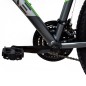 Bicicleta Mountain Bike, roti 26 inch, cadru aluminiu, 21 viteze, frane mecanice pe disc, verde