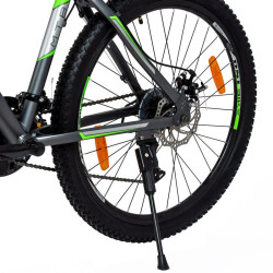 Bicicleta Mountain Bike, roti 26 inch, cadru aluminiu, 21 viteze, frane mecanice pe disc, verde