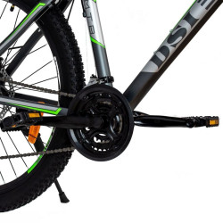 Bicicleta Mountain Bike, roti 26 inch, cadru aluminiu, 21 viteze, frane mecanice pe disc, verde