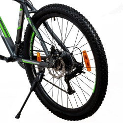 Bicicleta Mountain Bike, roti 26 inch, cadru aluminiu, 21 viteze, frane mecanice pe disc, verde