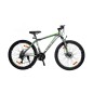 Bicicleta Mountain Bike, roti 26 inch, cadru aluminiu, 21 viteze, frane mecanice pe disc, verde