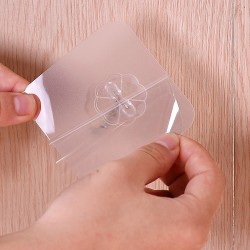 Agatatoare cuier, baza transparenta autoadeziva, set 10 bucati