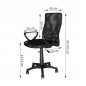 Scaun ergonomic de birou, inaltime reglabila 90-102 cm, roti cauciuc, mesh negru