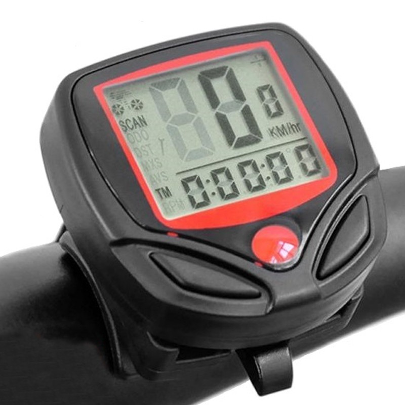 Kilometraj digital pentru bicicleta, 13 functii, display LCD, baterie CR2032, resigilat