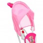 Tricicleta copii 2 in 1, balansoar cu efecte sonore, protectie soare, suport picioare, Happy Elephan roz