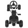 Kart cu pedale, 4 roti cu insertie cauciucata, volan, transmisie lant, alb