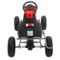Kart cu pedale, roti spuma EVA, scaun reglabil, cutie viteze, volan, frana de mana, rosu