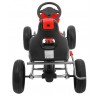 Kart cu pedale, roti spuma EVA, scaun reglabil, cutie viteze, volan, frana de mana, rosu