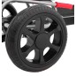 Kart cu pedale, roti spuma EVA, scaun reglabil, cutie viteze, volan, frana de mana, rosu