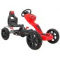 Kart cu pedale, roti spuma EVA, scaun reglabil, cutie viteze, volan, frana de mana, rosu