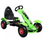 Kart cu pedale, scaun reglabil, transmisie pe lant, cutie viteze, volan, frana de mana, verde Kart cu pedale, scaun reglabil, transmisie pe lant, cutie viteze, volan, frana de mana, verde