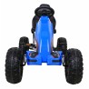 Kart cu pedale, roti spuma EVA, transmisie pe lant, volan, frana de mana, albastru