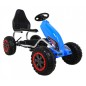 Kart cu pedale, roti spuma EVA, transmisie pe lant, volan, frana de mana, albastru Kart cu pedale, roti spuma EVA, transmisie pe lant, volan, frana de mana, albastru