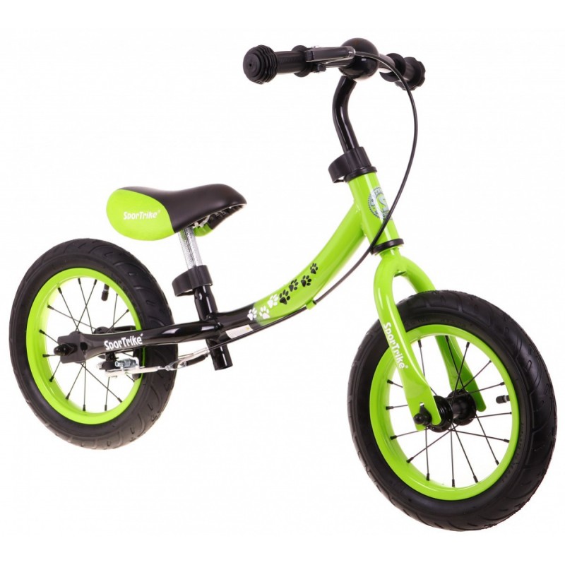 Bicicleta fara pedale, 12 inch, cadru rotativ 180 grade, verde