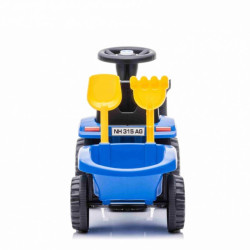 Tractor cu remorca pentru copii, volan, claxon, faruri LED, accesorii gradinarit