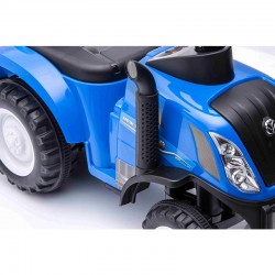 Tractor cu remorca pentru copii, volan, claxon, faruri LED, accesorii gradinarit