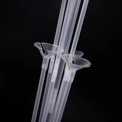 Stand aranjament 7 baloane, inaltime 70 cm, transparent