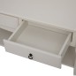 Masuta cafea 100x60x49 cm, picioare lemn pin alb, MDF, 2 sertare, raft depozitare