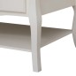 Masuta cafea 100x60x49 cm, picioare lemn pin alb, MDF, 2 sertare, raft depozitare