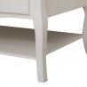 Masuta cafea 100x60x49 cm, picioare lemn pin alb, MDF, 2 sertare, raft depozitare