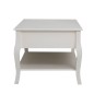 Masuta cafea 100x60x49 cm, picioare lemn pin alb, MDF, 2 sertare, raft depozitare