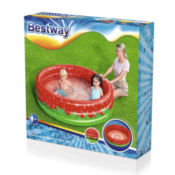 Piscina gonflabila copii, 160x160x38 cm, imprimeu capsune, 390 litri, rotunda