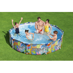 Piscina cu cadru metalic, 305x66 cm, rotunda, 4062L
