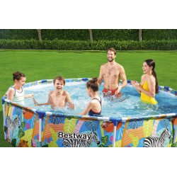 Piscina cu cadru metalic, 305x66 cm, rotunda, 4062L