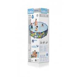 Piscina cu cadru metalic, 305x66 cm, rotunda, 4062L