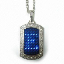 Colier si pandativ cu display LED text personalizabil