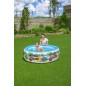 Piscina gonflabila pentru copii, 152x152x51 cm, 3 camere de aer, material vinil, 152x51 cm