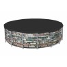 Husa pentru piscine cu diametru 460 si 488 cm, orificii scurgere apa, PVC