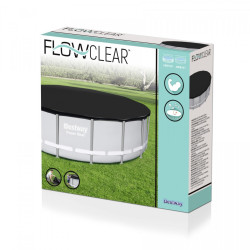 Husa pentru piscine cu diametru 460 si 488 cm, orificii scurgere apa, PVC