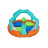 Spatiu de joaca gonflabil, water park copii, minge pulverizatoare, 4 platforme joc, pompa, 450x450x268 cm