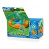 Spatiu de joaca gonflabil, water park copii, minge pulverizatoare, 4 platforme joc, pompa, 450x450x268 cm