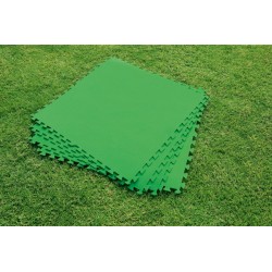 Covoras protectie piscina, spuma 78x78 cm, set 9 piese, verde
