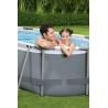Piscina ovala 305x200x84 cm, cadru metalic, pompa 73W, capacitate 3668 l