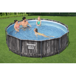 Piscina rotunda diametru 366 cm, structura metalica, pompa de filtru, scara inclusa