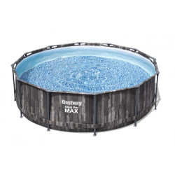 Piscina rotunda diametru 366 cm, structura metalica, pompa de filtru, scara inclusa