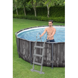 Piscina rotunda diametru 366 cm, structura metalica, pompa de filtru, scara inclusa