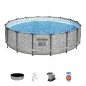Piscina metalica Steel Pro Max, diametru 488 cm, cadru 122 cm, capacitate 19480 litri, gri Piscina metalica Steel Pro Max, diametru 488 cm, cadru 122 cm, capacitate 19480 litri, gri