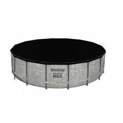 Piscina metalica Steel Pro Max, diametru 488 cm, cadru 122 cm, capacitate 19480 litri, gri