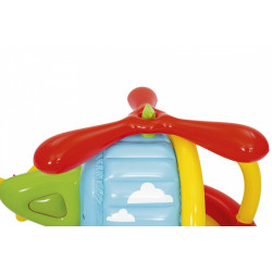 Spatiu de joaca copii 155x102x91 cm, elicopter gonflabil cu 25 bile multicolore, interior/exterior