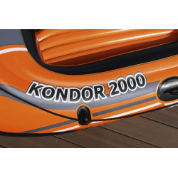 Barca gonflabila Condor 2000, 188x98 cm, 2 vasle, pompa de picior inclusa, BESTWAY