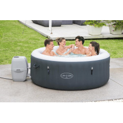 Jacuzzi gonflabil, 4 persoane, diametru 180 cm, iluminat LED RGB, incalzire 40 grade C, AirJet