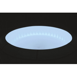 Jacuzzi gonflabil, 4 persoane, diametru 180 cm, iluminat LED RGB, incalzire 40 grade C, AirJet